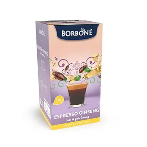 18 Cialde Ese 44 mm caffè al ginseng Borbone filtro carta