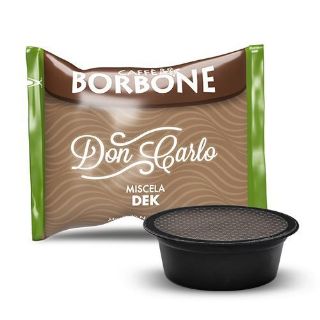 100 Capsule Don Carlo caffè Borbone miscela VERDE DEK (compatibili Lavazza A Modo Mio)
